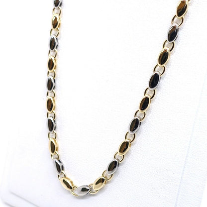 Bvlgari Rice Chain Necklace 18k SS Yellow Gold 59.5 cm Only Polished — view 8