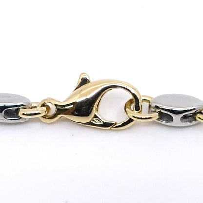Bvlgari Rice Chain Necklace 18k SS Yellow Gold 59.5 cm Only Polished — view 5
