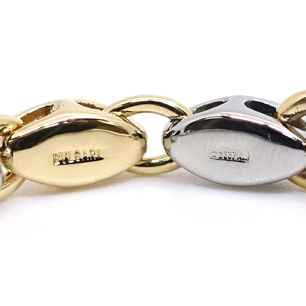 Bvlgari Rice Chain Necklace 18k SS Yellow Gold 59.5 cm Only Polished — view 7