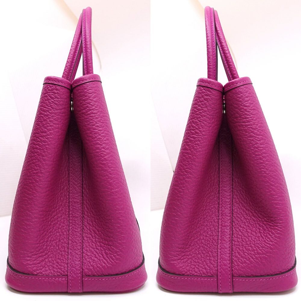Hermes Garden Party 30 Country Rose Purple Tote — view 3
