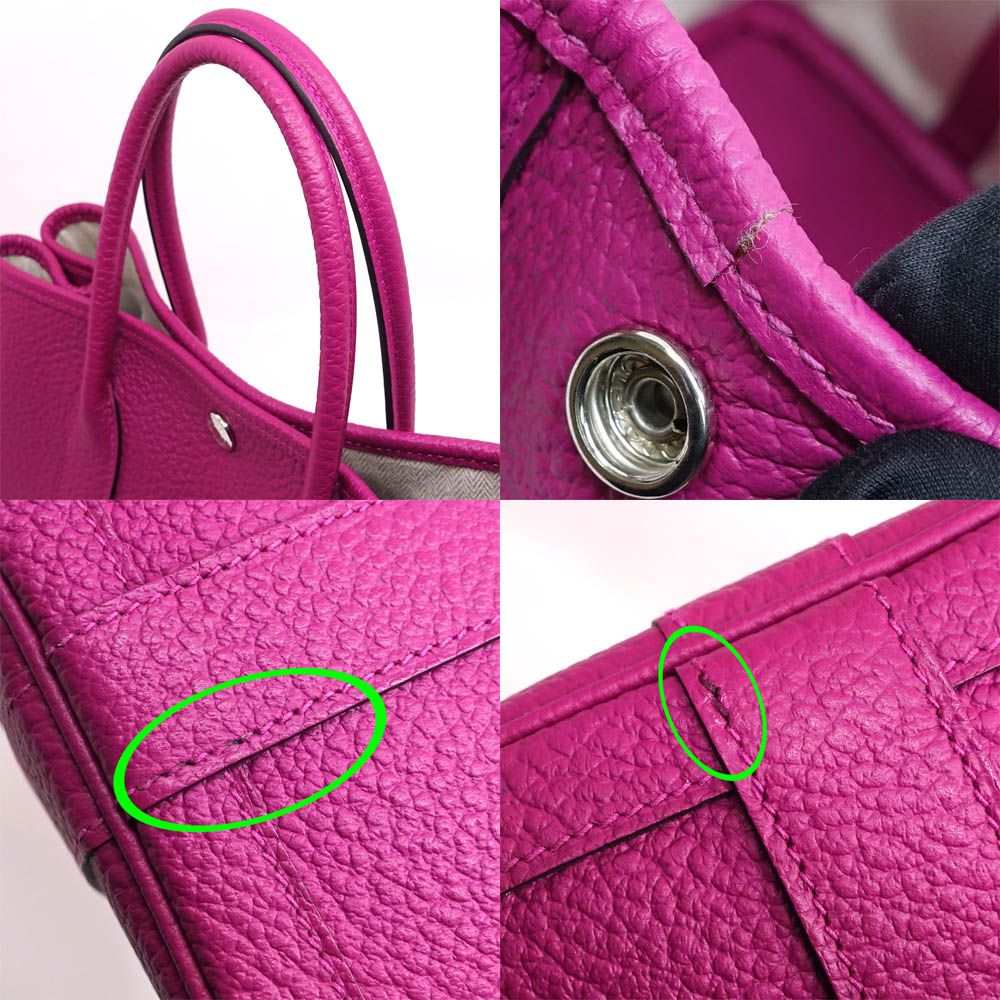 Hermes Garden Party 30 Country Rose Purple Tote — view 8