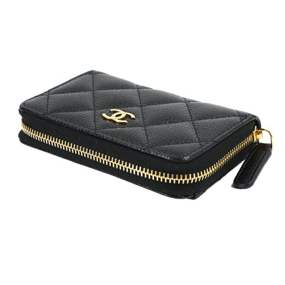 Chanel Quilted Classic Zip Coin Purse Caviar Leather Black — view 5