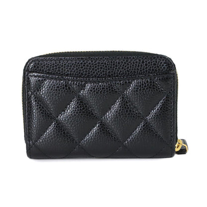 Chanel Quilted Classic Zip Coin Purse Caviar Leather Black — view 3