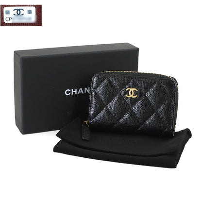 Chanel Quilted Classic Zip Coin Purse Caviar Leather Black — view 2