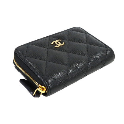 Chanel Quilted Classic Zip Coin Purse Caviar Leather Black — view 4