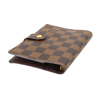 Louis Vuitton Damier Agenda PM Notebook Cover Ebene Brown Gold — view 5