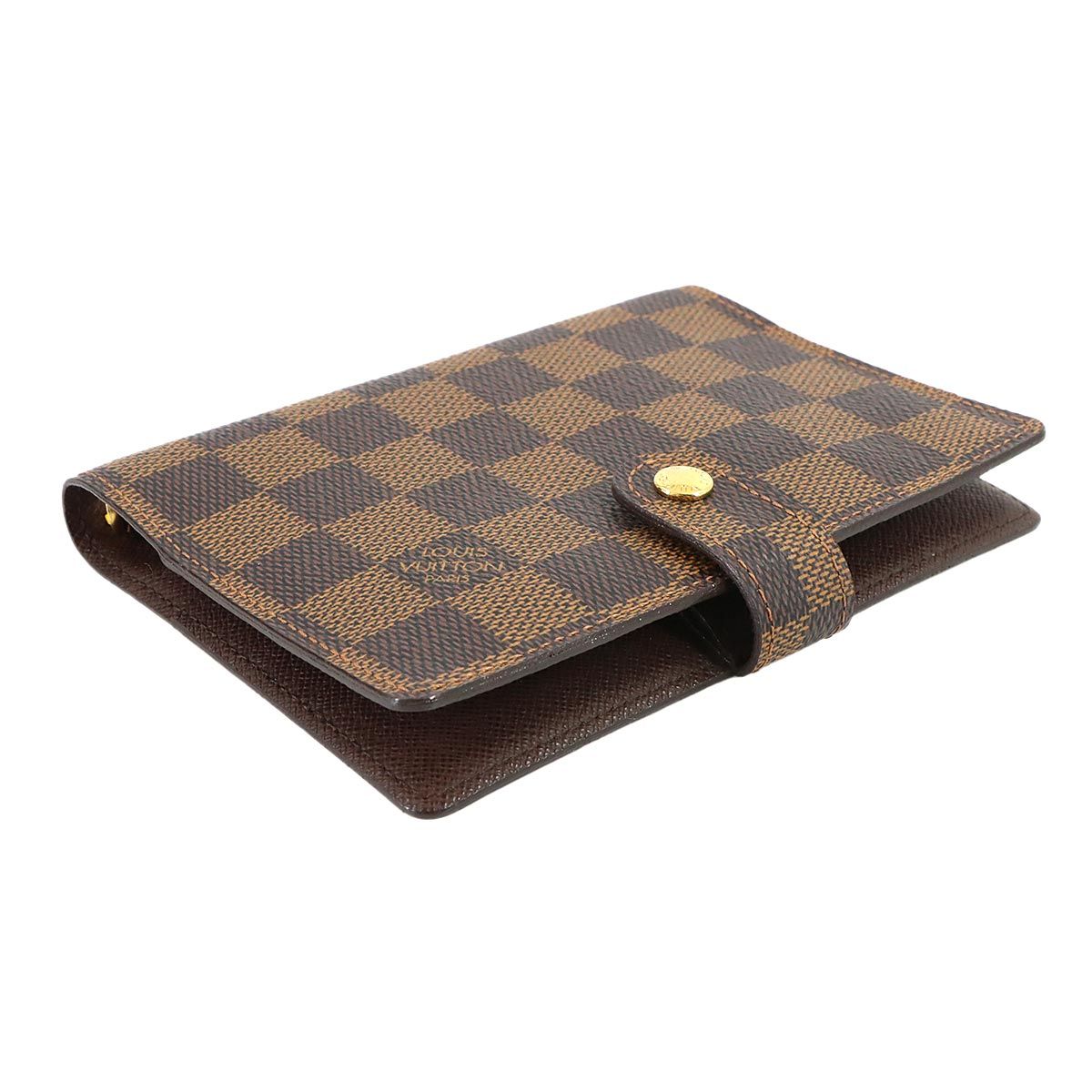 Louis Vuitton Damier Agenda PM Notebook Cover Ebene Brown Gold — view 4