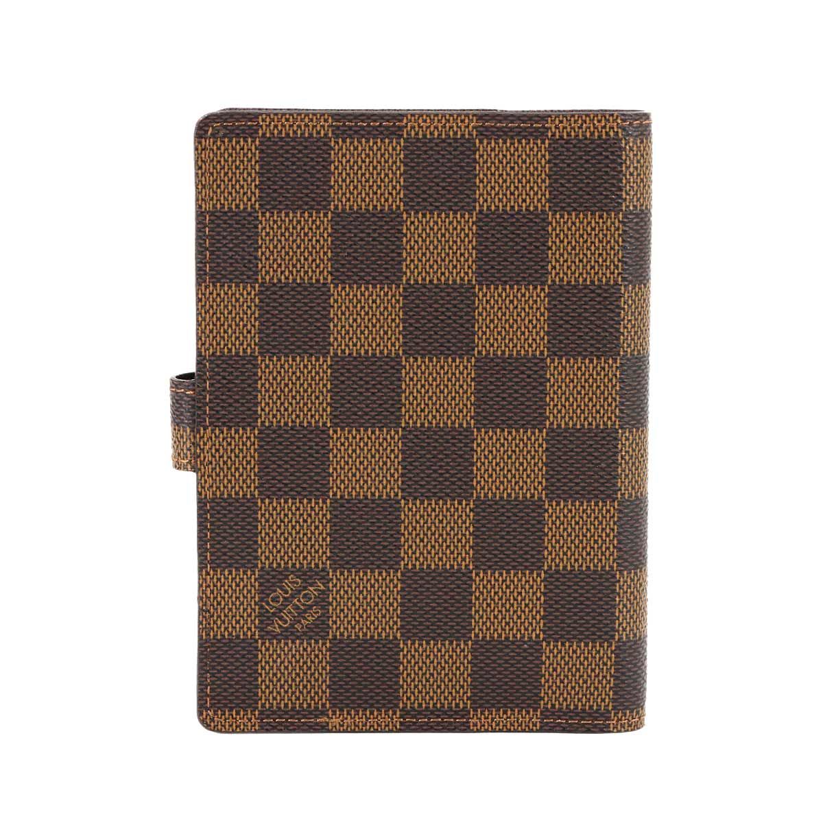 Louis Vuitton Damier Agenda PM Notebook Cover Ebene Brown Gold — view 3
