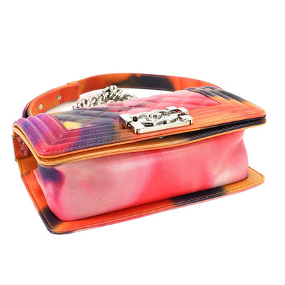 Chanel Small Flower Power Chain Shoulder Bag Leather Multicolor — view 5
