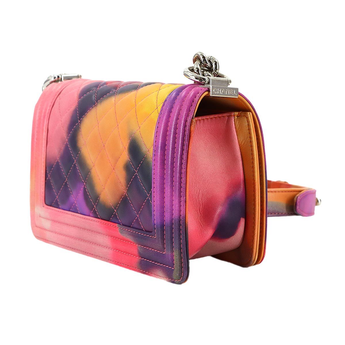 Chanel Small Flower Power Chain Shoulder Bag Leather Multicolor — view 4
