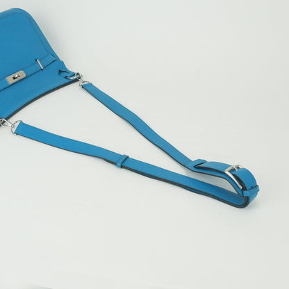 Hermes Gipsiere 28 Shoulder Bag Taurillon Clemence Blue Zanzibar Bluezanzibar — view 4