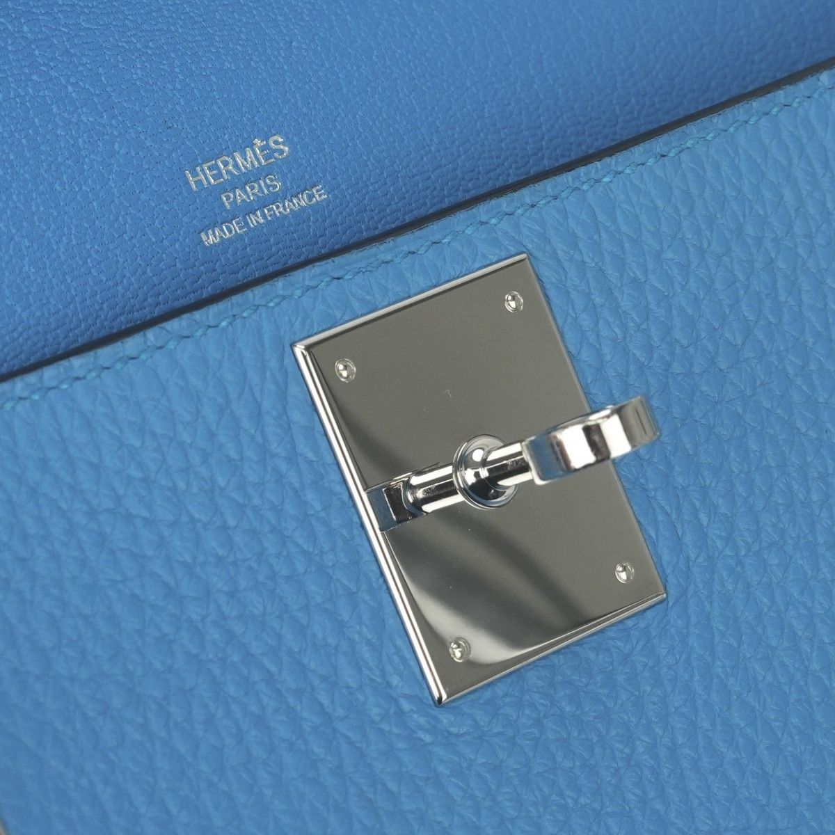 Hermes Gipsiere 28 Shoulder Bag Taurillon Clemence Blue Zanzibar Bluezanzibar — view 7