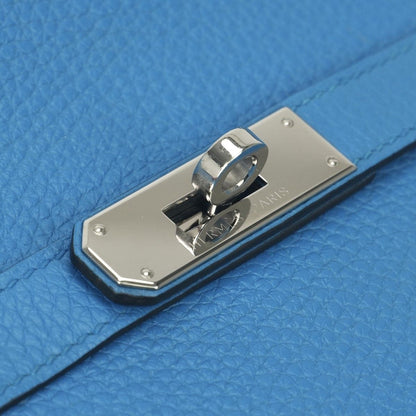 Hermes Gipsiere 28 Shoulder Bag Taurillon Clemence Blue Zanzibar Bluezanzibar — view 8
