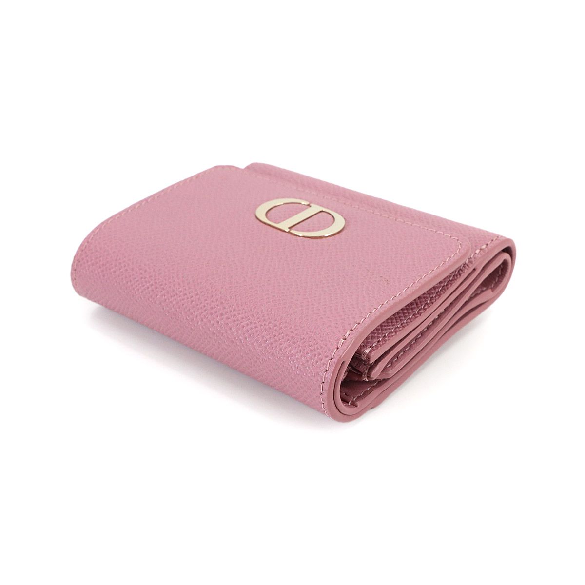 Dior 30 Montaigne Compact Wallet Trifold Leather Pink — view 5