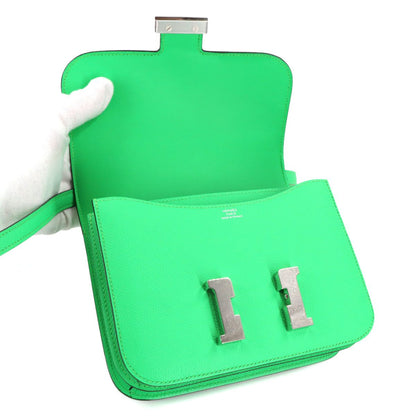 Hermes Constance 3 Mini 18 Milloire Shoulder Bag Epsom Vert Comic — view 8