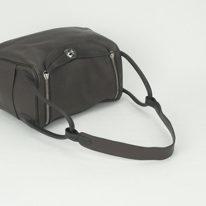 Hermes Lindy 30 Tote Shoulder Bag Taurillon Clemence Havane Chocolate Brown — view 4