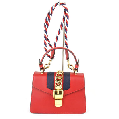 Gucci Sylvie 2-Way Shoulder Leather Bag