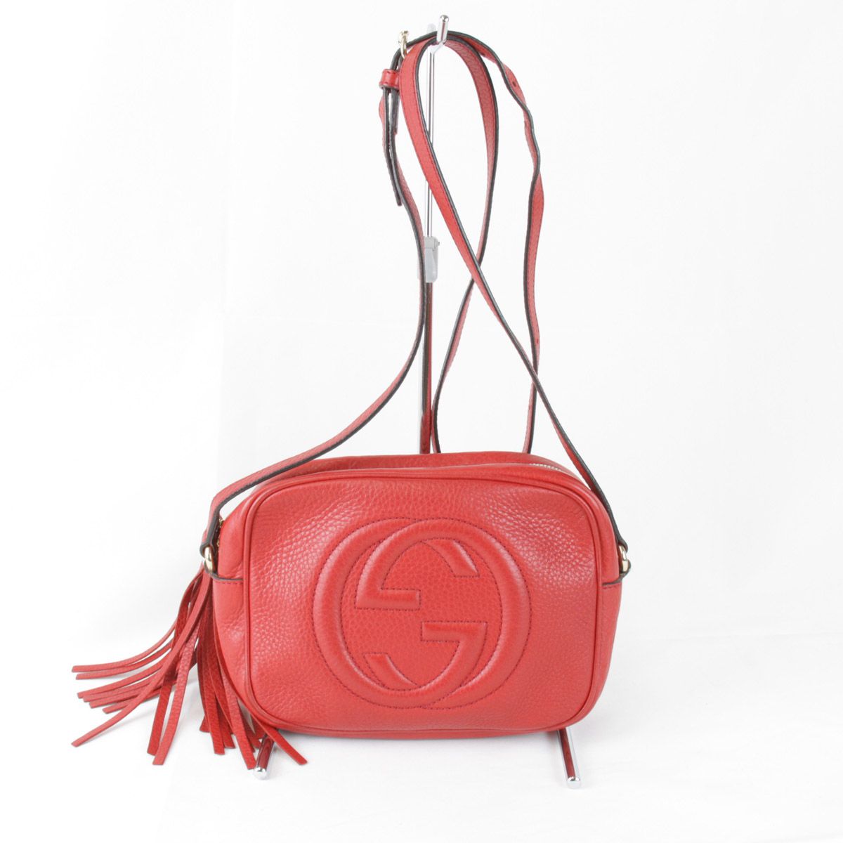 Gucci Shoulder Bag Leather Red