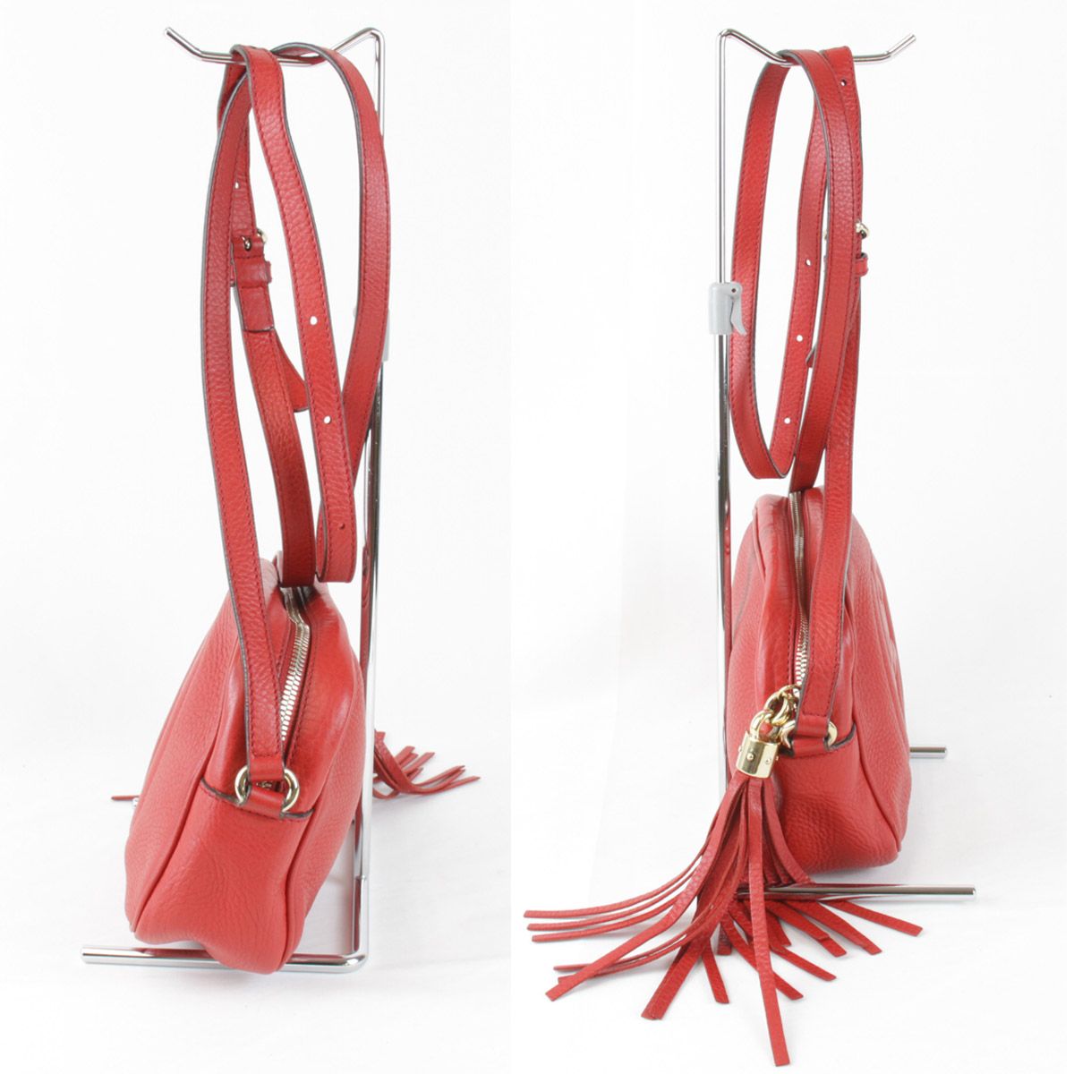 Gucci Shoulder Bag Leather Red — view 3
