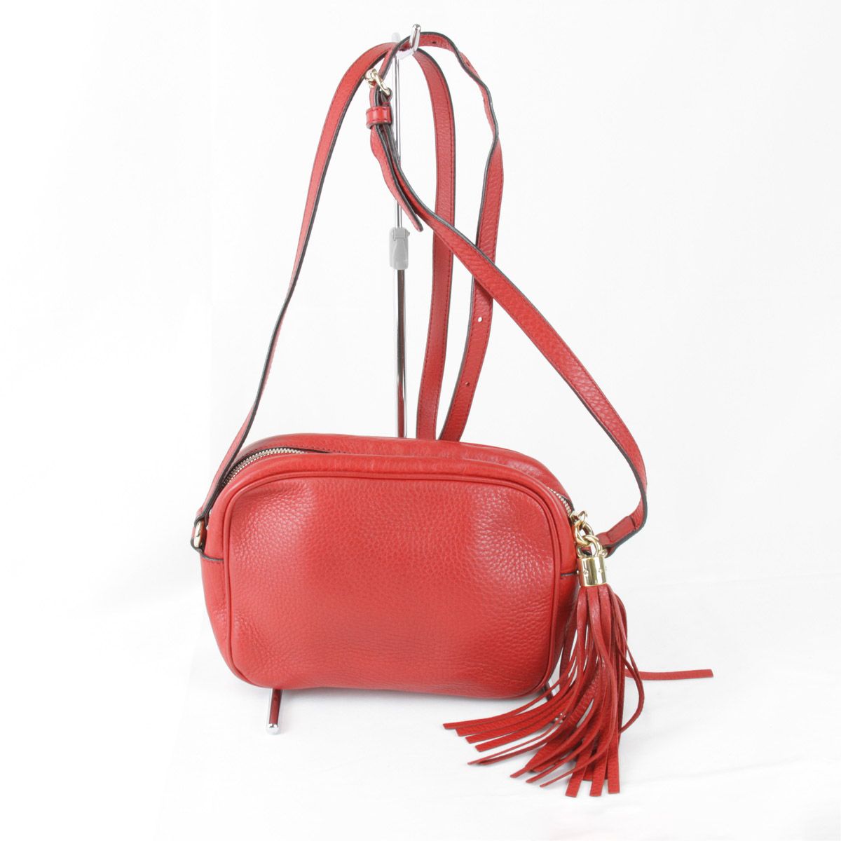 Gucci Shoulder Bag Leather Red — view 2