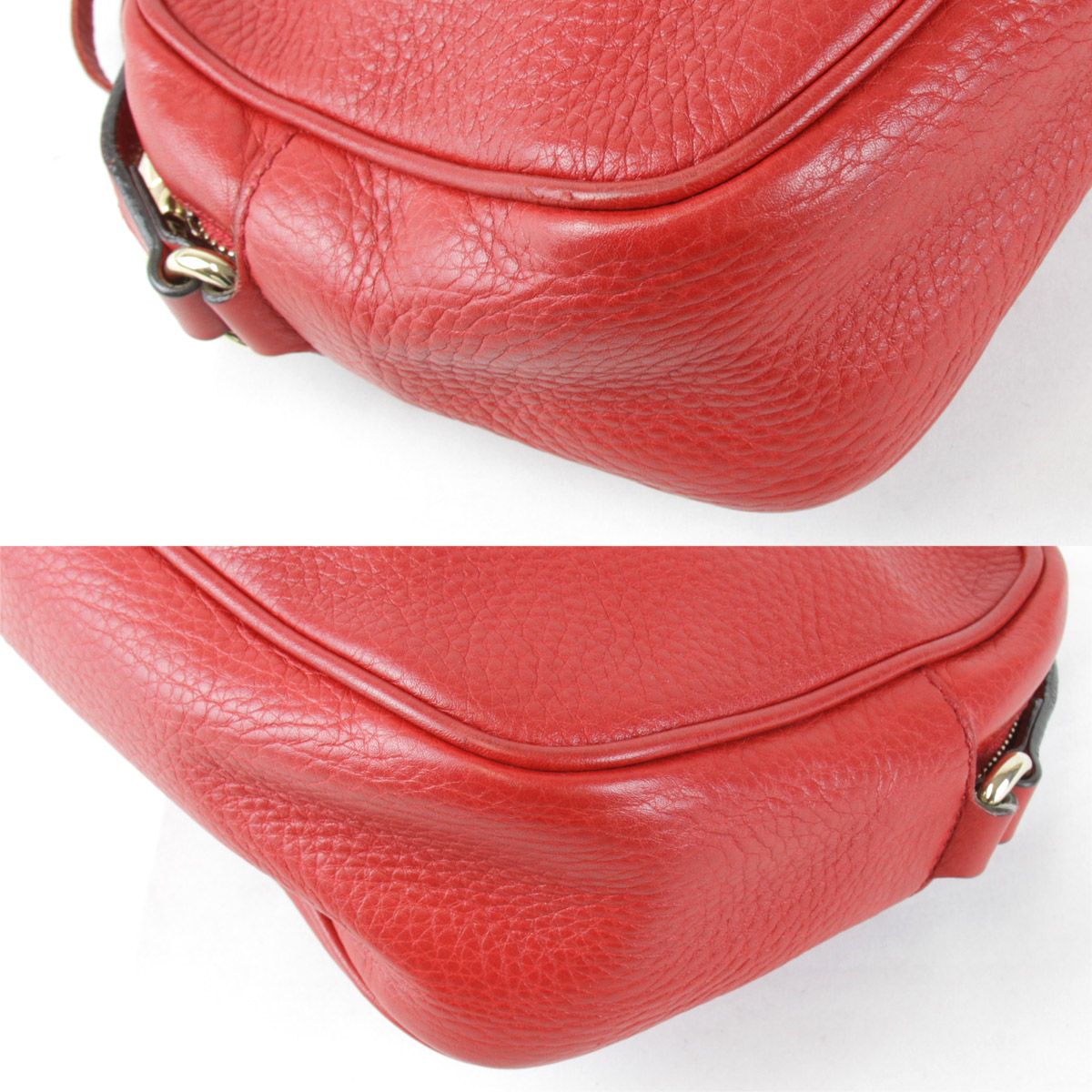 Gucci Shoulder Bag Leather Red — view 4