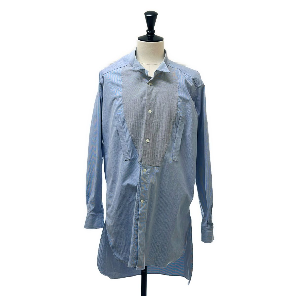 Loewe Striped Asymmetric Oversize Shirt S Navy