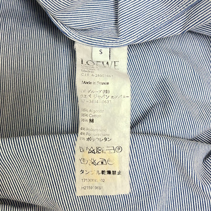 Loewe Striped Asymmetric Oversize Shirt S Navy — view 6