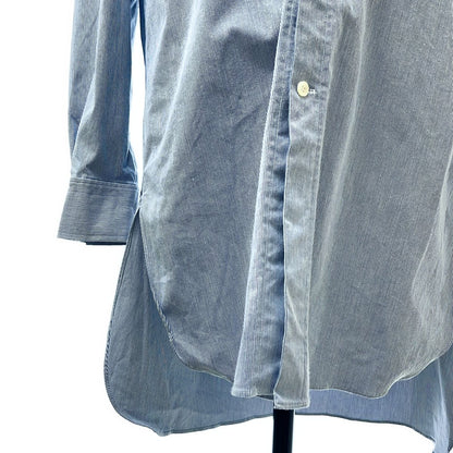 Loewe Striped Asymmetric Oversize Shirt S Navy — view 3