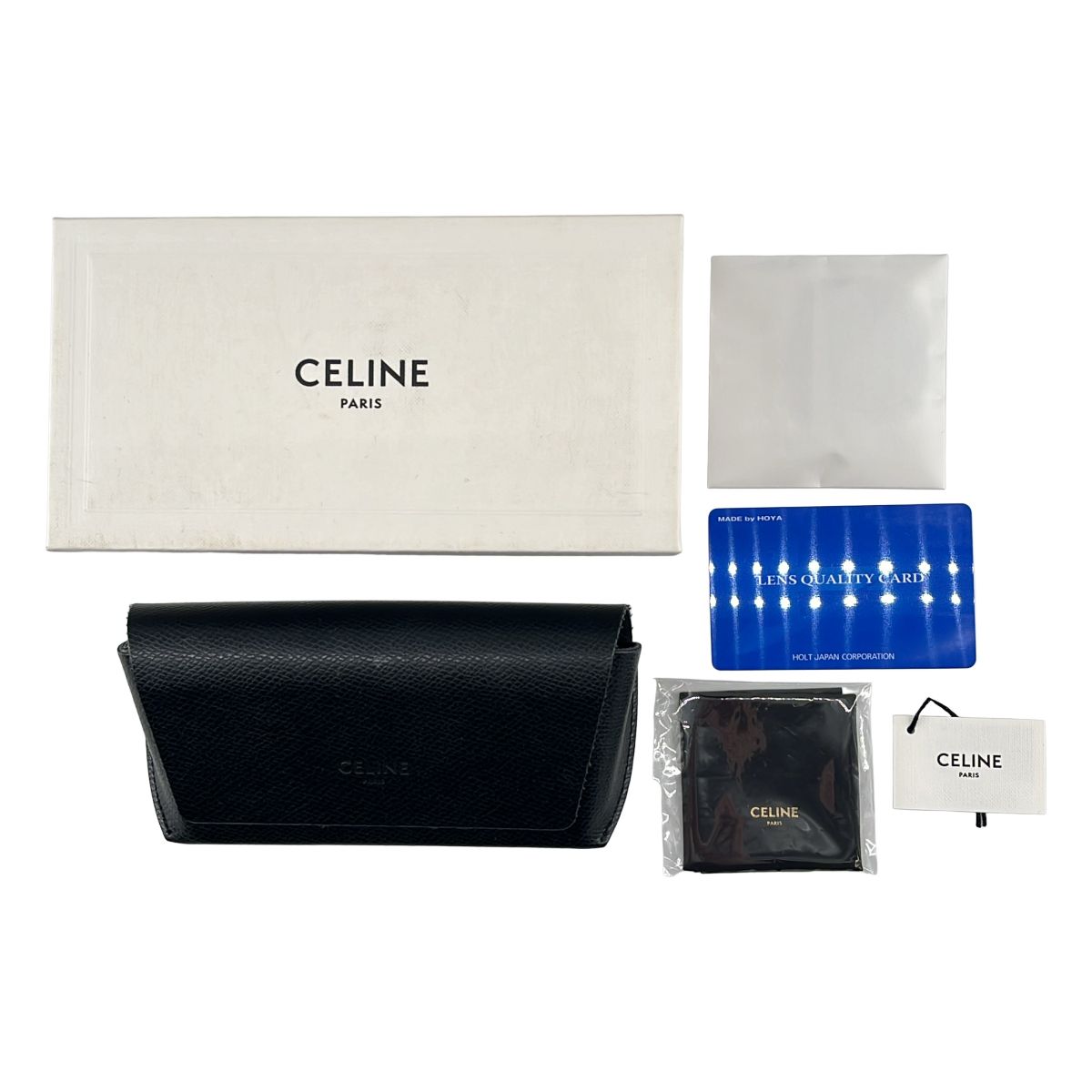 Celine Cat Eye Sunglasses Black Clear Brown Eyewear — view 8