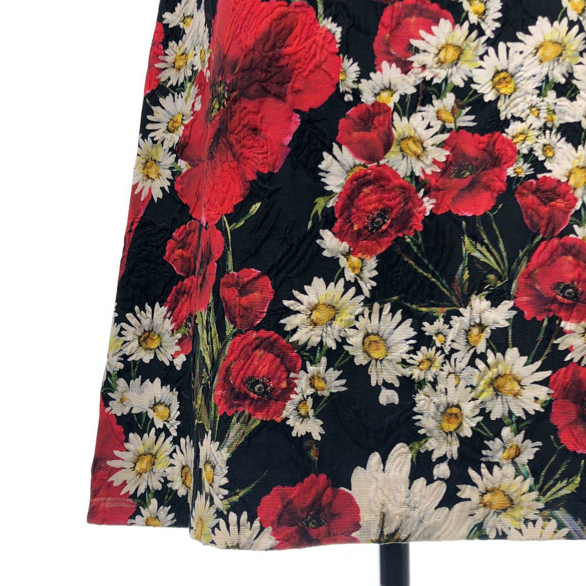 Dolce & Gabbana All Over Pattern Flower Jacquard Dress Silk Fully Lined 40 — view 4