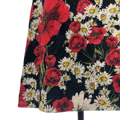 Dolce & Gabbana All Over Pattern Flower Jacquard Dress Silk Fully Lined 40 — view 4