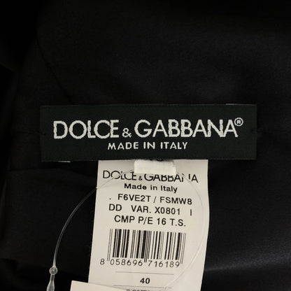 Dolce & Gabbana All Over Pattern Flower Jacquard Dress Silk Fully Lined 40 — view 7