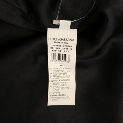 Dolce & Gabbana All Over Pattern Flower Jacquard Coat Silk Fully Lined 40 Black — view 8