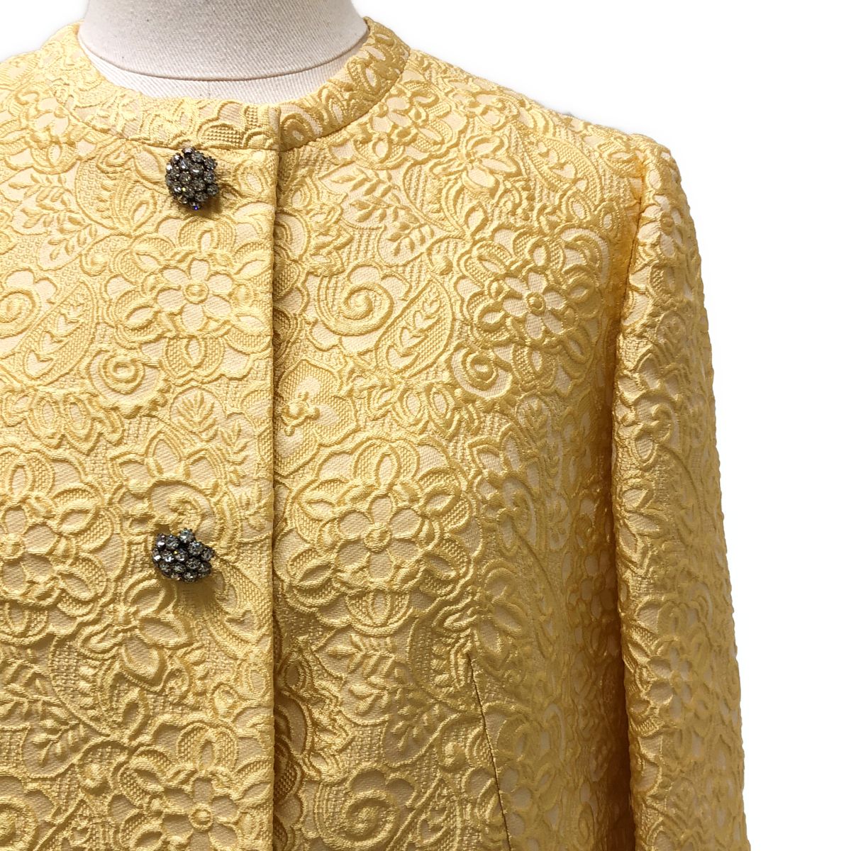 Dolce & Gabbana Flower Embroidery Decorative Buttons Coat Silk Fully Lining 40 — view 2