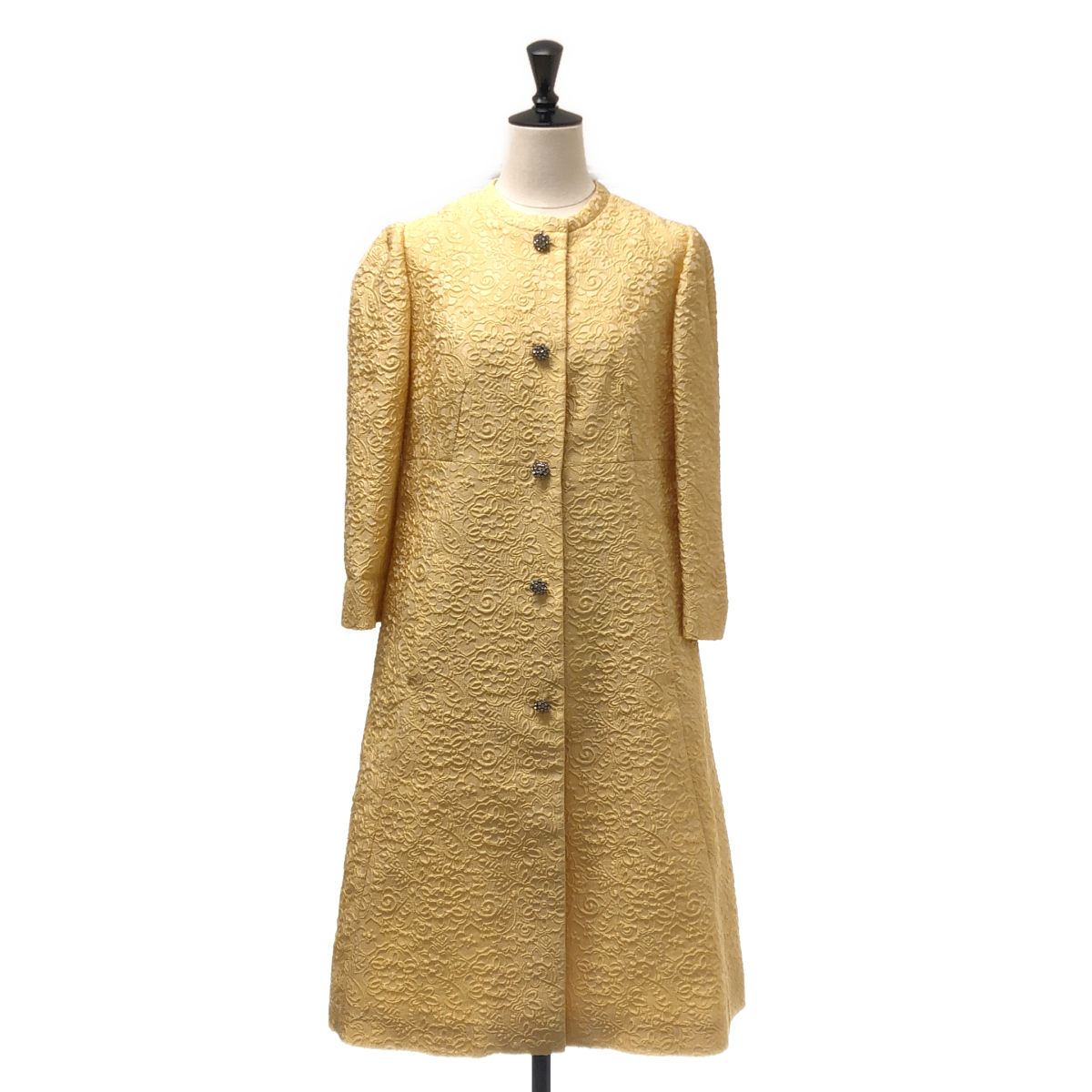 Dolce & Gabbana Flower Embroidery Decorative Buttons Coat Silk Fully Lining 40