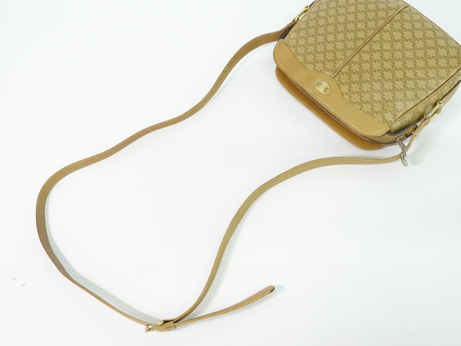 Celine Macadam Shoulder Bag Pochette Brown — view 4