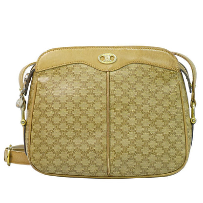 Celine Macadam Shoulder Bag Pochette Brown