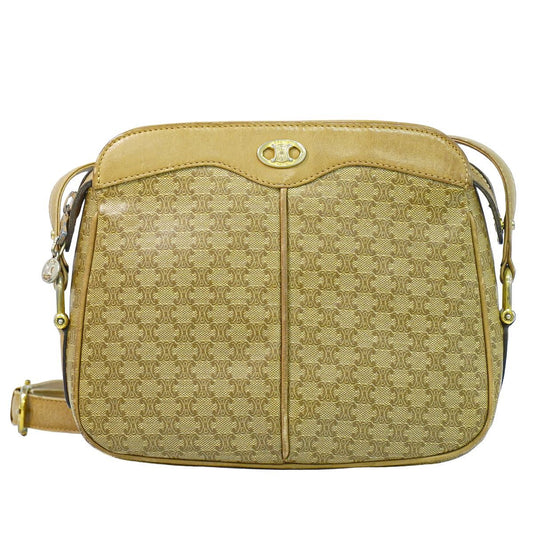 Celine Macadam Shoulder Bag Pochette Brown