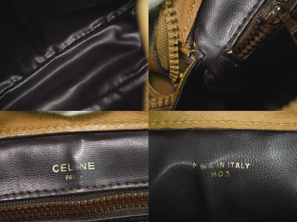 Celine Macadam Shoulder Bag Pochette Brown — view 9