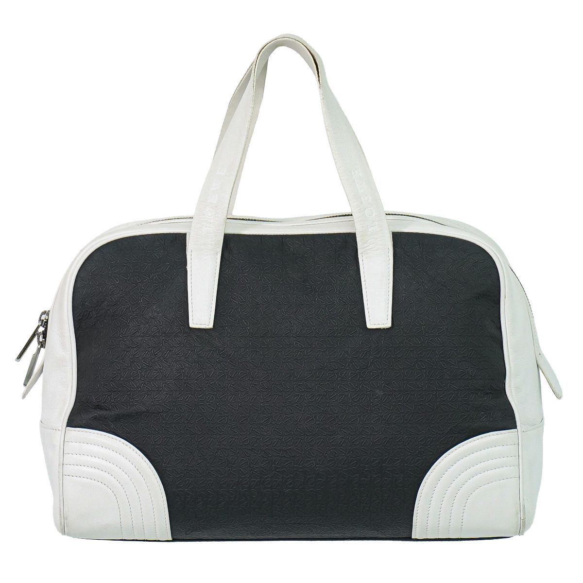 Loewe Repeat Anagram Handbag Leather Black Bag