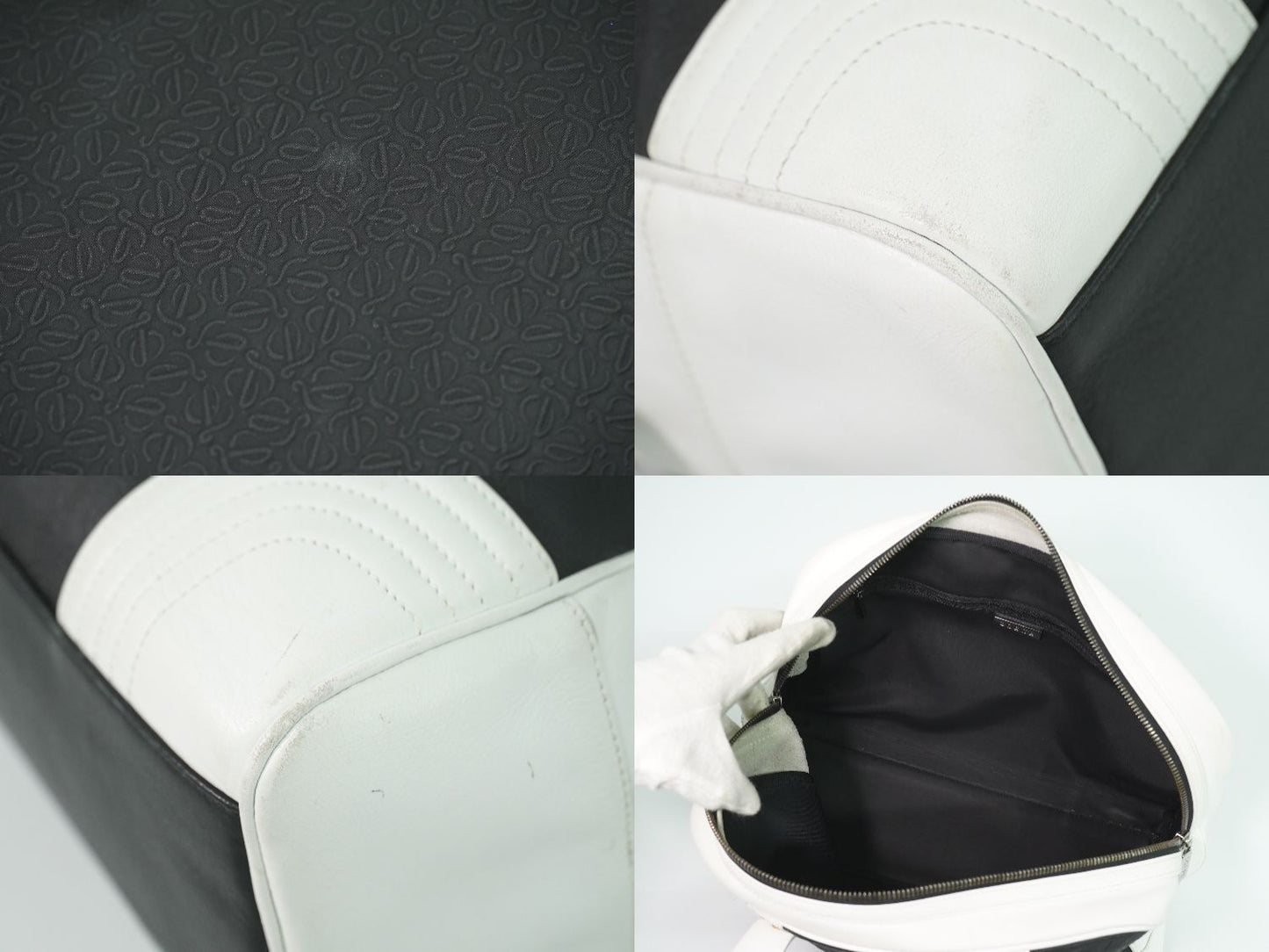 Loewe Repeat Anagram Handbag Leather Black Bag — view 8