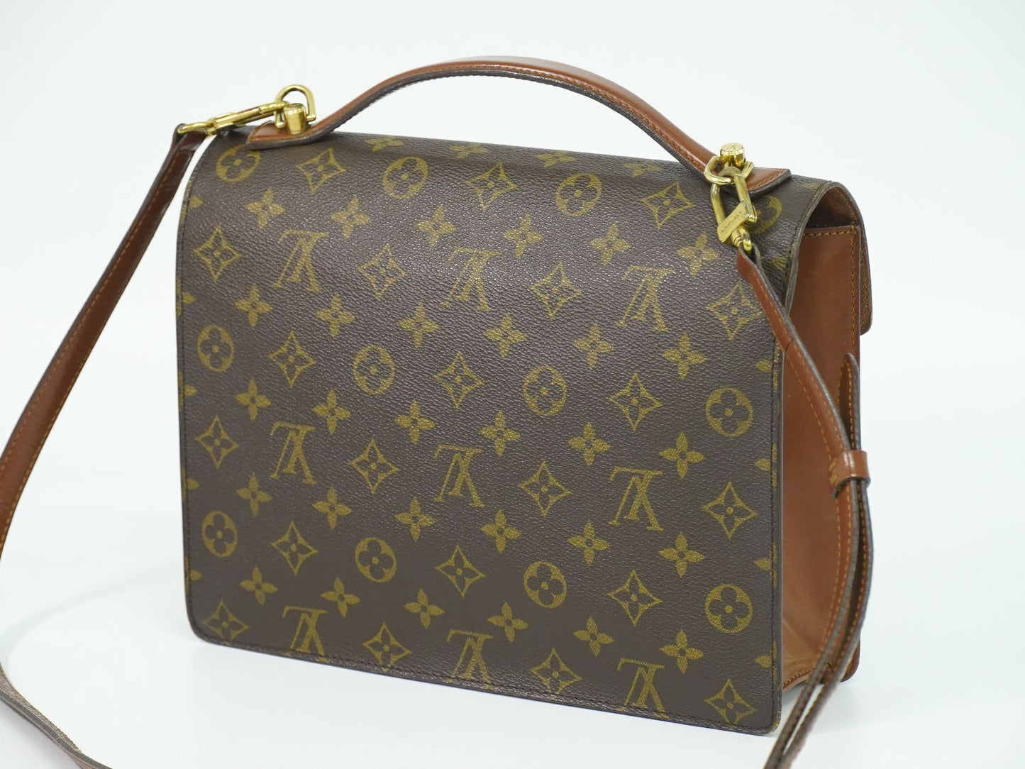 Louis Vuitton LV Monceau Monogram 2-Way Shoulder Bag Brown — view 2