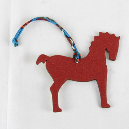 Hermes Petit Ash Horse Bag Charm Leather