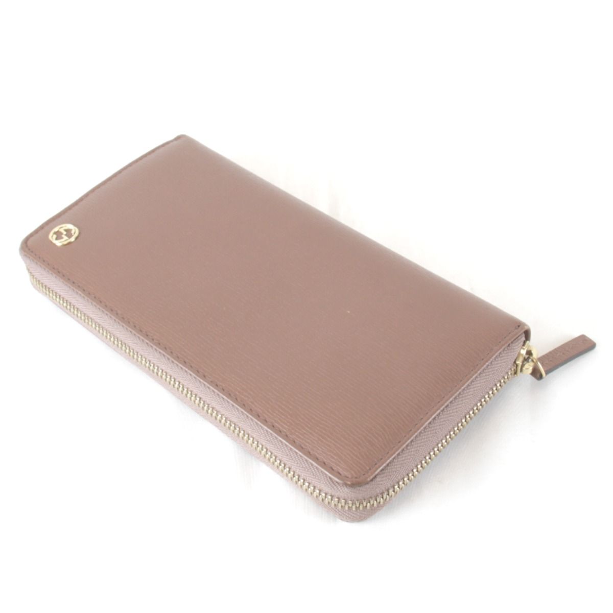 Gucci Interlocking Zip Around Wallet Leather Pink Gray — view 5
