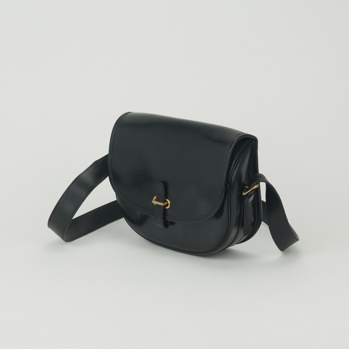 Hermes Bardo Golf Shoulder Bag Box Calf Noir Black Gold — view 2