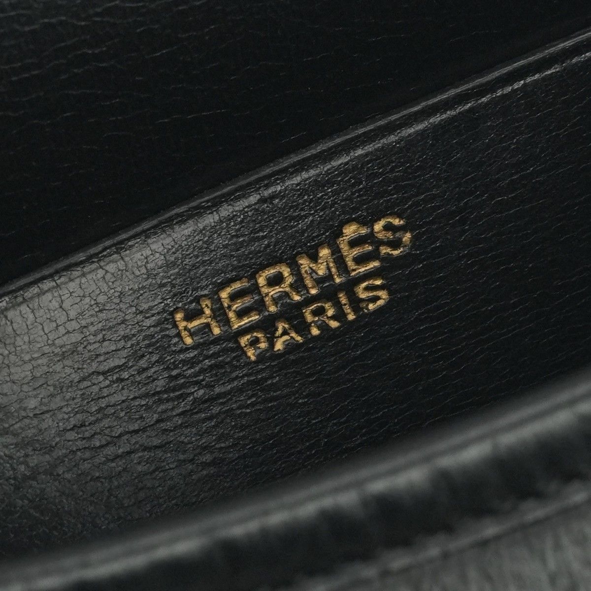 Hermes Bardo Golf Shoulder Bag Box Calf Noir Black Gold — view 7