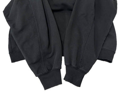 Balenciaga Destroyed Logo Print Hoodie Pullover Xxs Black — view 4