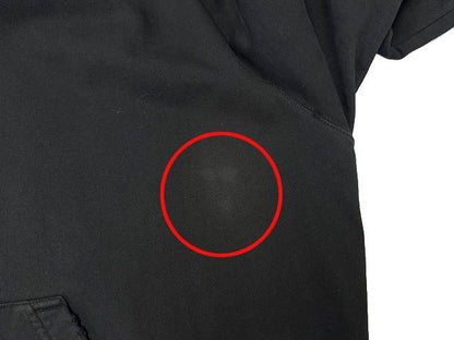 Balenciaga Destroyed Logo Print Hoodie Pullover Xxs Black — view 7