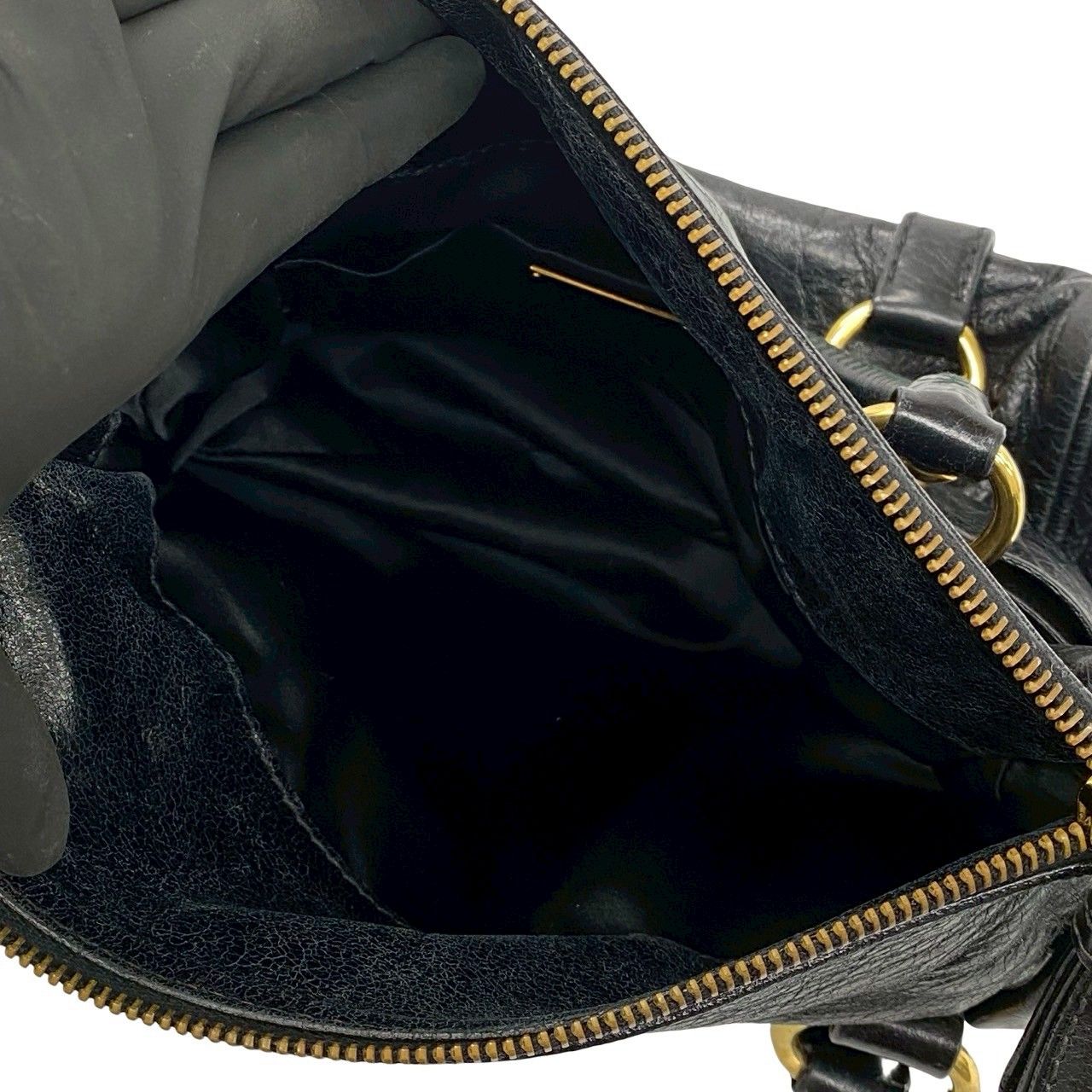 Miu Miu Logo Leather 2-Way Mini Tote Shoulder Bag Black — view 9