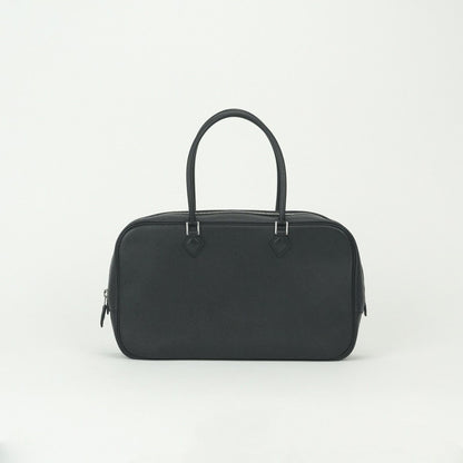 Hermes Plume Elan 28 Tote Epsom Noir Black Silver Veau Handbag